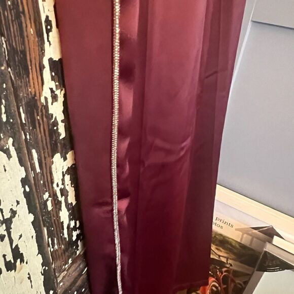 NWOT Rachel ZOE elegant satin wide leg dress pants w sparkle trim on legs.size 2 - Picture 4 of 10